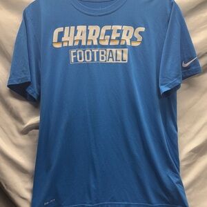 Nike Blue ChargersFootball Large Dri-Fit Tee